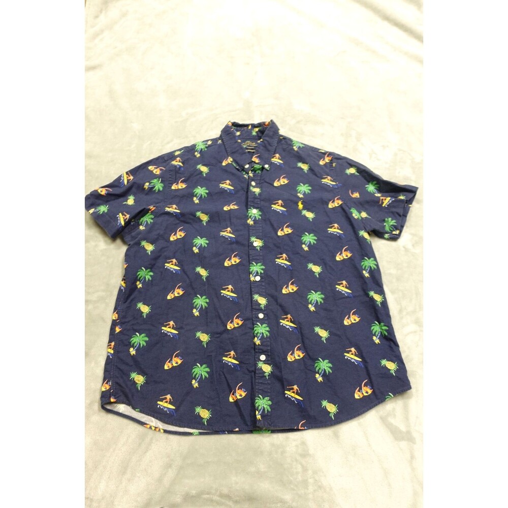 Polo Ralph Lauren Men's XL Blue Surfer Classic Fit RL Untucked Fit Casual Shirt